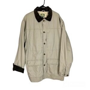 Cabelas chore coat jacket Mens XL tan brown Barn hip length